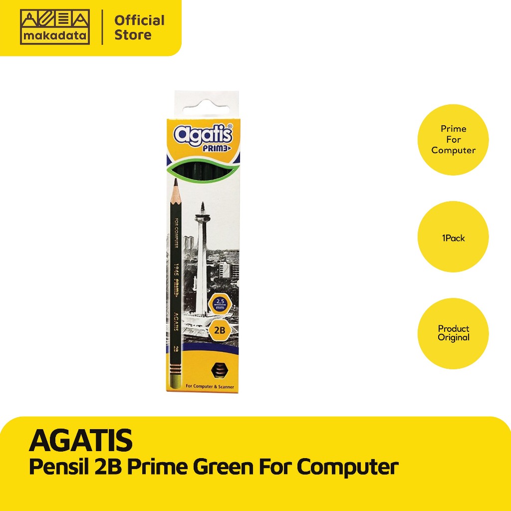 

PENCIL / PENSIL 2B AGATIS PRIME GREEN FOR COMPUTER / PENSIL AGATIS PRIME GREEN FOR COMPUTER (1PAK) MURAH