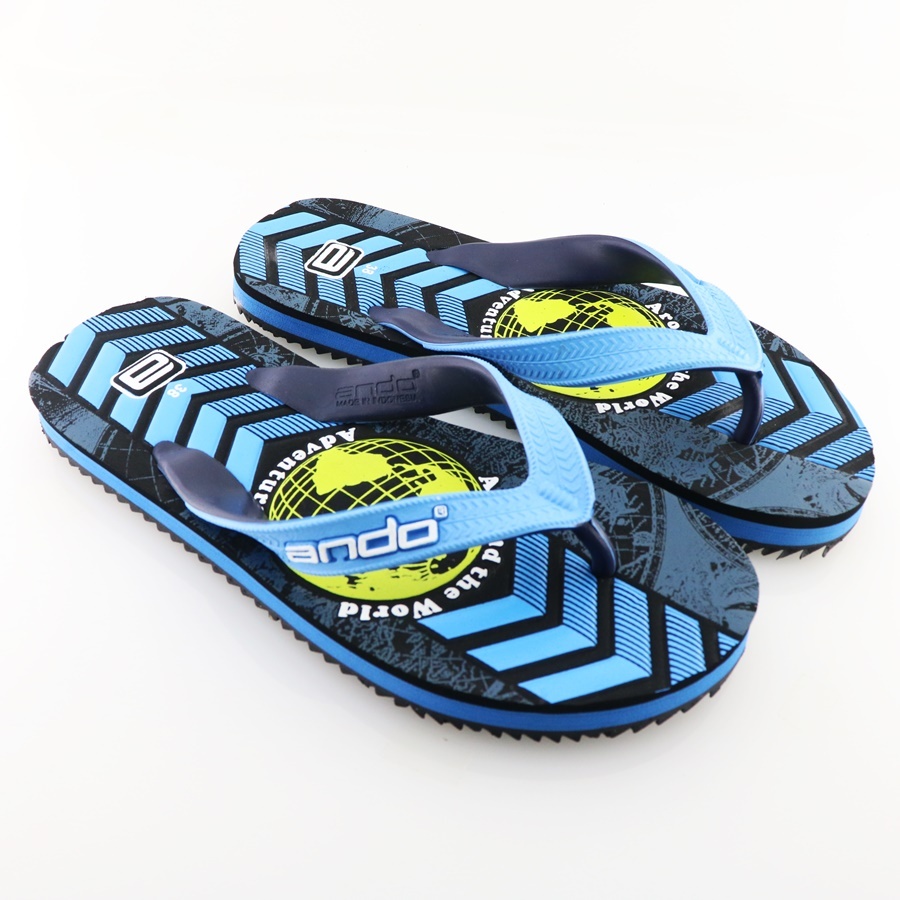 SANDAL ANDO WORLD PRIA - SANDAL JAPIT PRIA MOTIF BOLA DUNIA