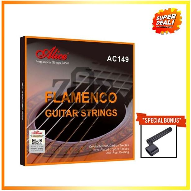 Senar Gitar Klasik Classic Alice AC149 Nylon Flamenco Hard Tension