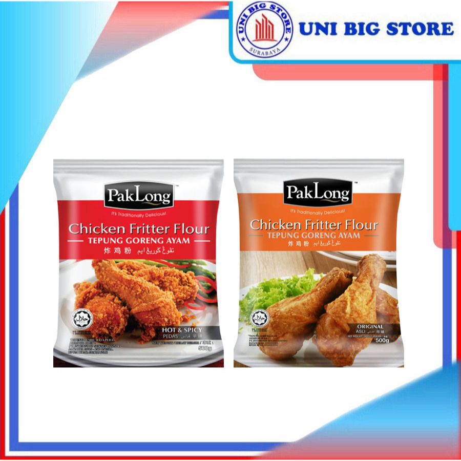 

PakLong Pak Long Tepung Ayam Goreng Chicken Fritter Original | Hot Spicy Flour 500 gr