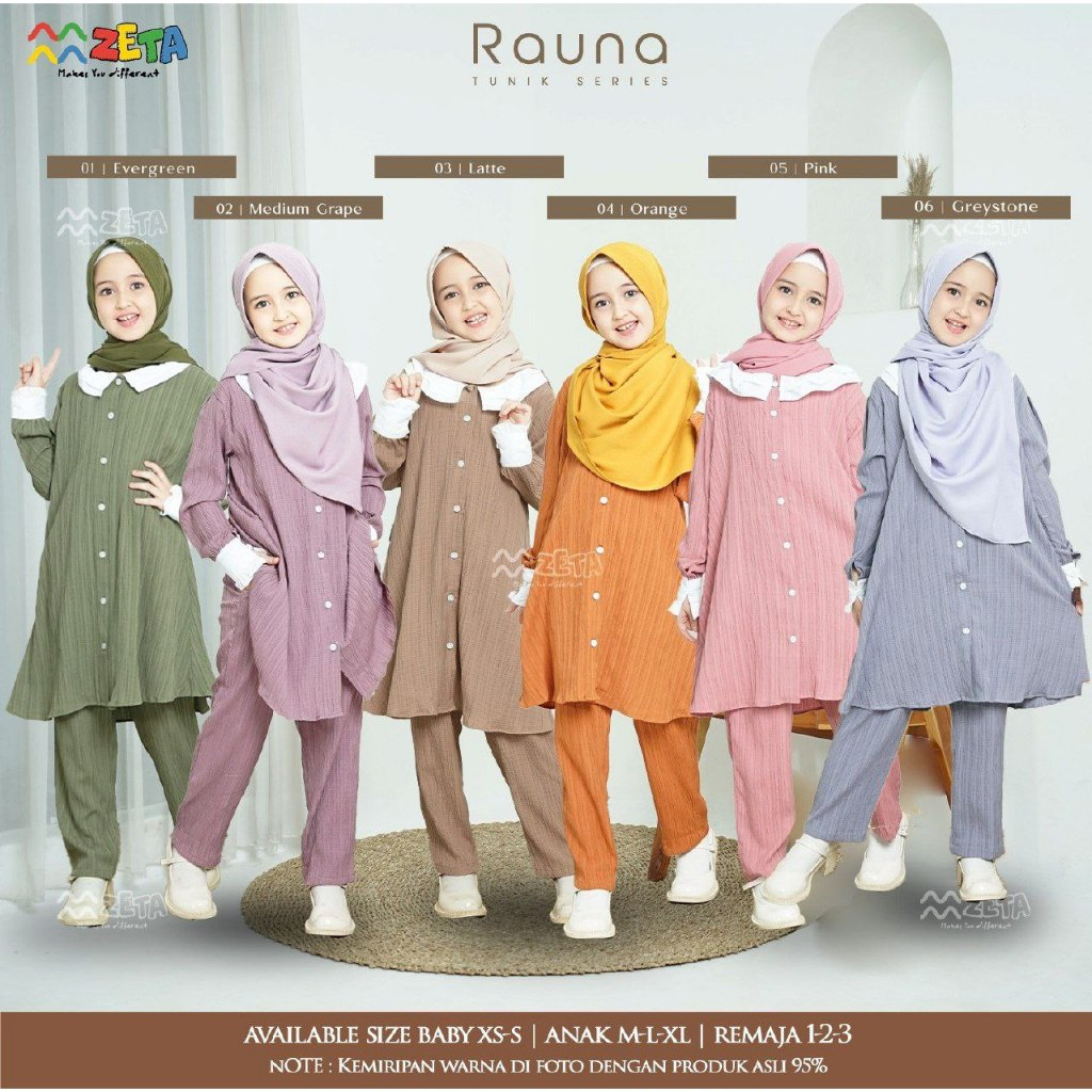 SET CELANA ANAK STYLISH RAUNA SERIES By ZETA OUTFIT