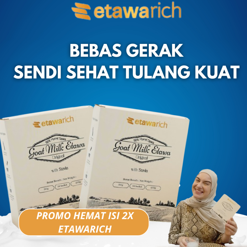 

Etawarich Susu kambing Etawa anti peradangan Tulang dan Sendi Mengandung Anti Oksidan Isi 2 Box