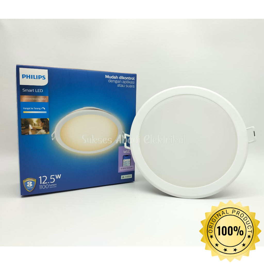 LAMPU DOWNLIGHT SMART WiFi LED 12.5W PHILIPS 12.5 WATT TUNEABLE DIMMER