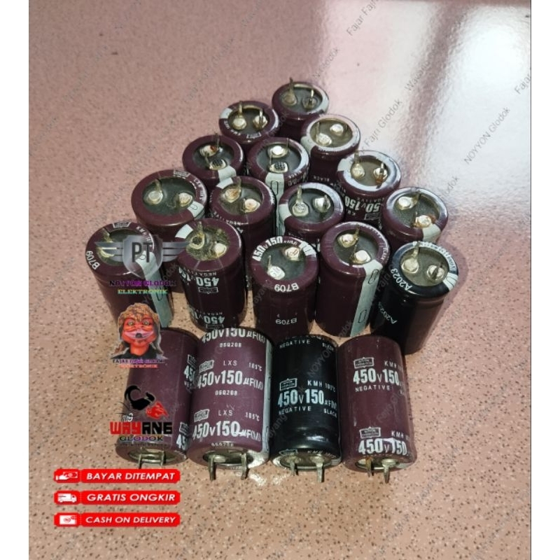 CAPACITOR ELCO 150UF 450V KAPASITOR ELKO 150 UF 450 VOLT 450/150