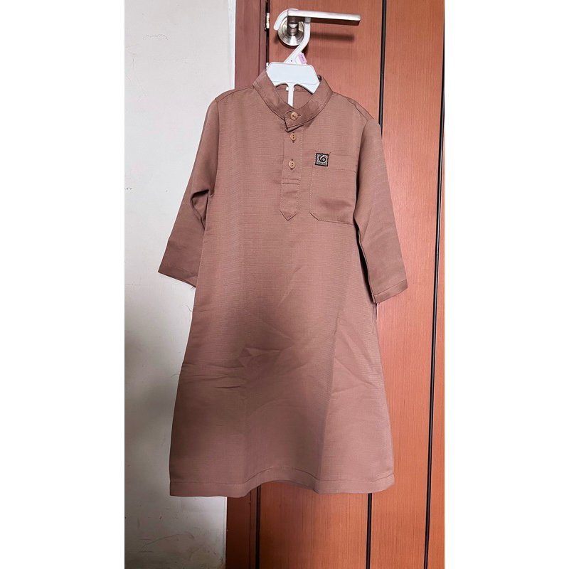 preloved jubah anak/jubah koko/jubah panjang anak/jubah coklat anak/jubah premium