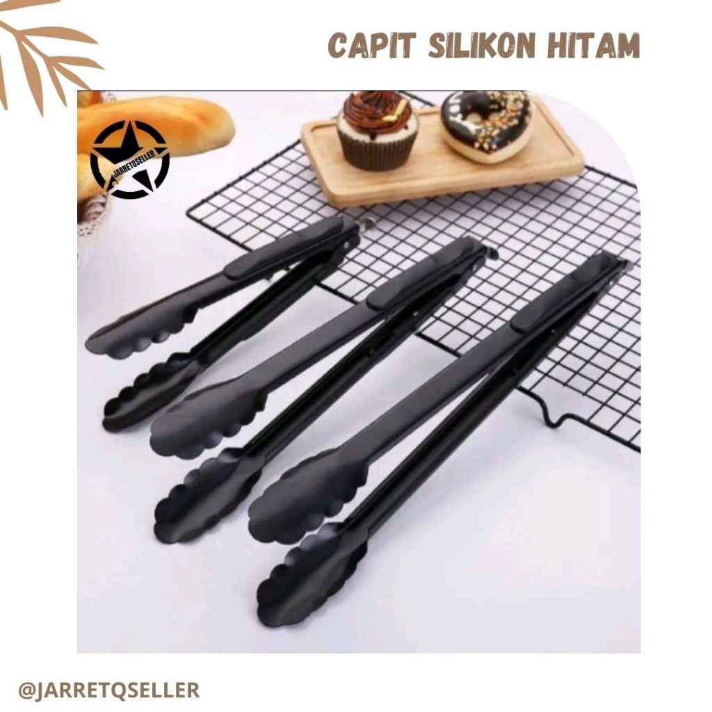 🆕 Capit Makan Hitam Capit Elegan Stainless Capit Makanan