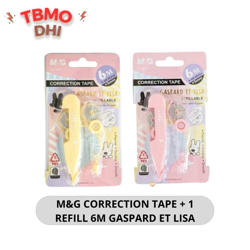 

TBMO M&G Correction Tape + 1 Refill 6M Gaspard Et Lisa