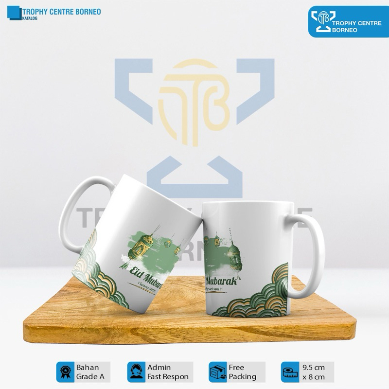 Hampers Idul Fitri Gelas Keramik Custom/Kado Lebaran Idul Fitri Mug Custom
