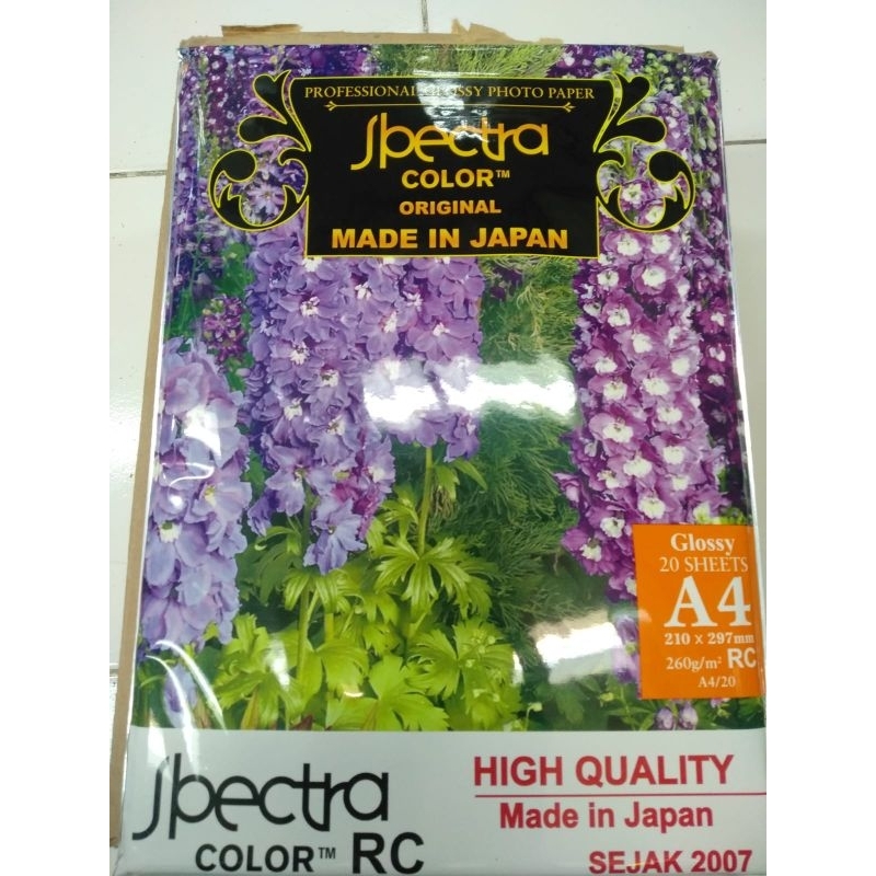 kertas foto spectra glossy A4 260 gram