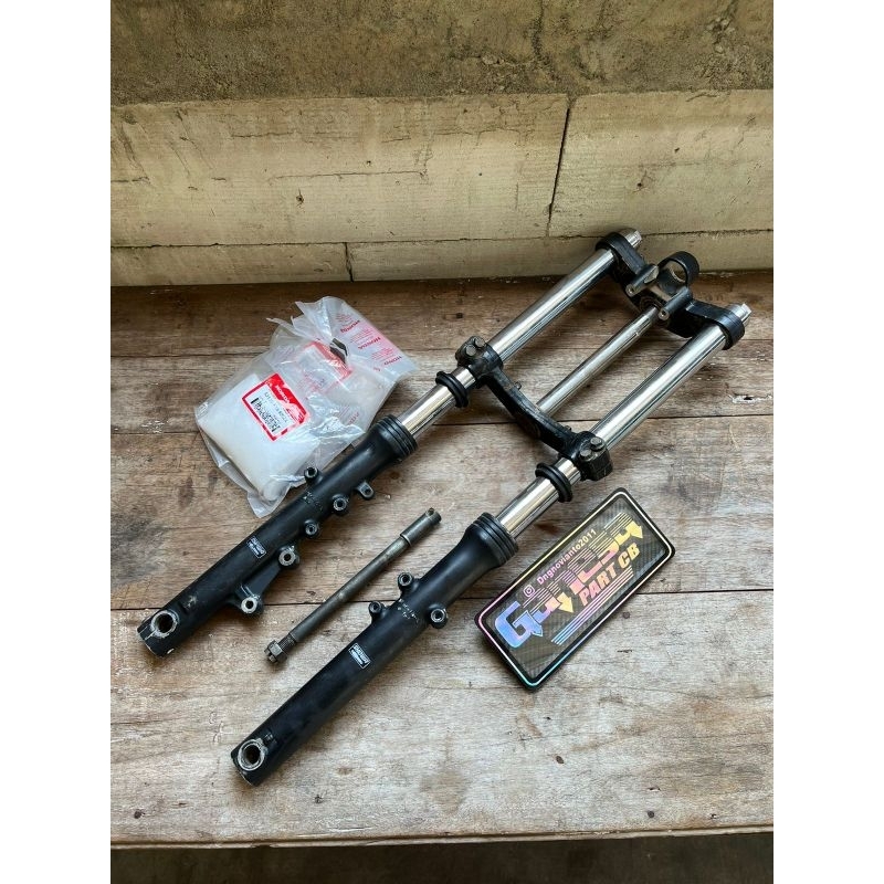 Skok Shock depan ninja rr original second PNP honda bottom original paint sticker showa masih
