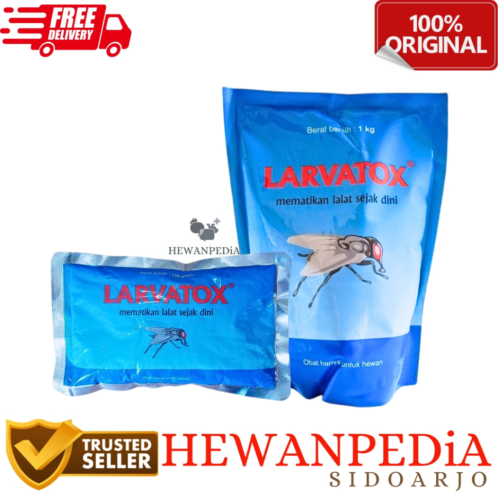 LARVATOX 100 gr Hewanpedia - Obat Anti Lalat Ayam Sapi Kambing Domba Unggas Hewan Pembasmi Lalat