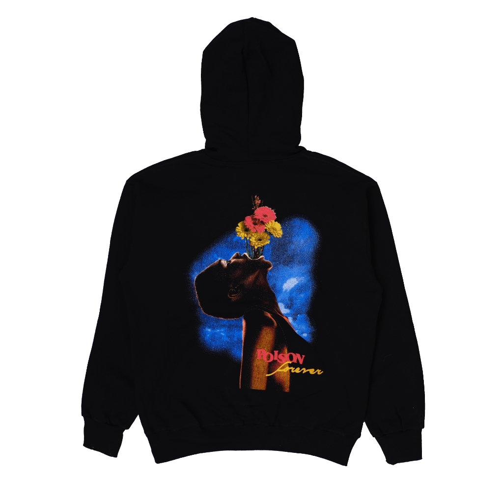 POISON FOREVER FLOWERS HOODIE BLACK