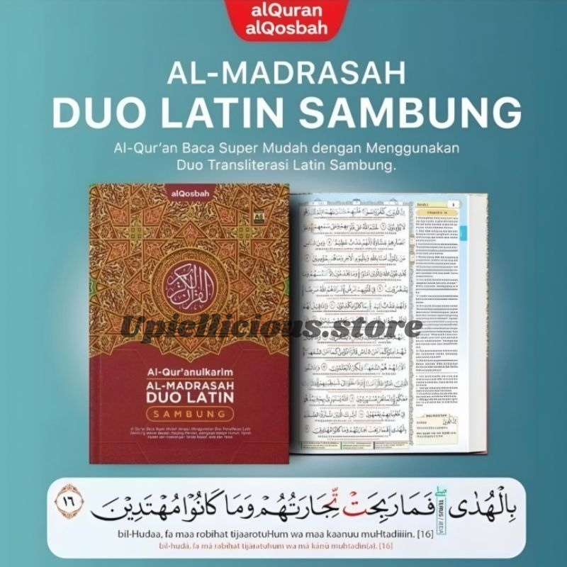 Alquran Al Madrasah Duo Latin Sambung Ukuran A5-Transliterasi Duo Latin
