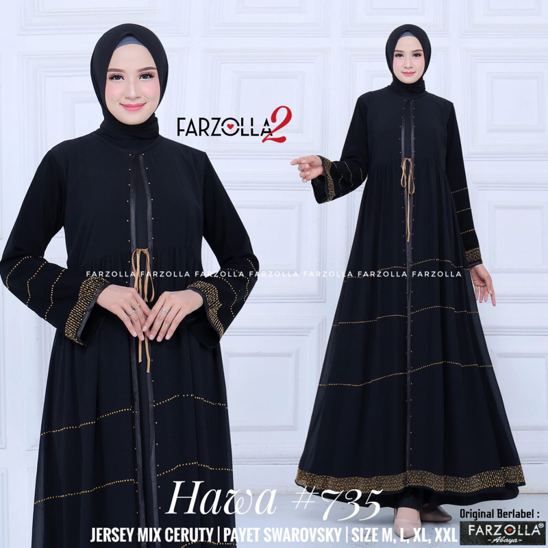 Abaya Turkey | Hawa #735| Busana Arab Muslimah Original by Farzolla