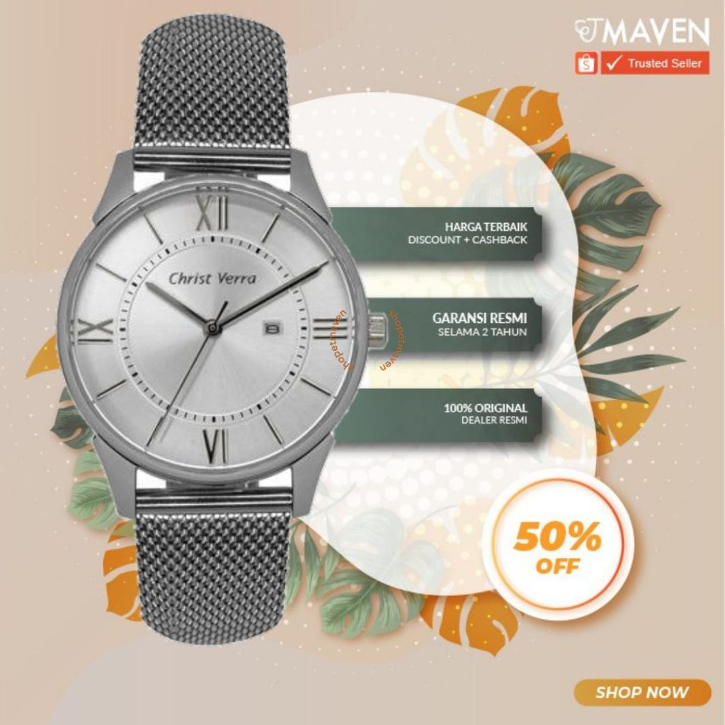 Jam tangan wanita Christ Verra CV 71151 L-41 SLV