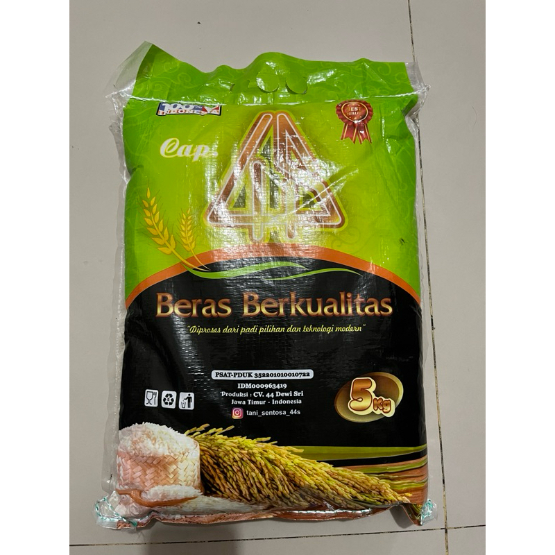 

beras merk 44S kemasan 5kg dapat 2pack