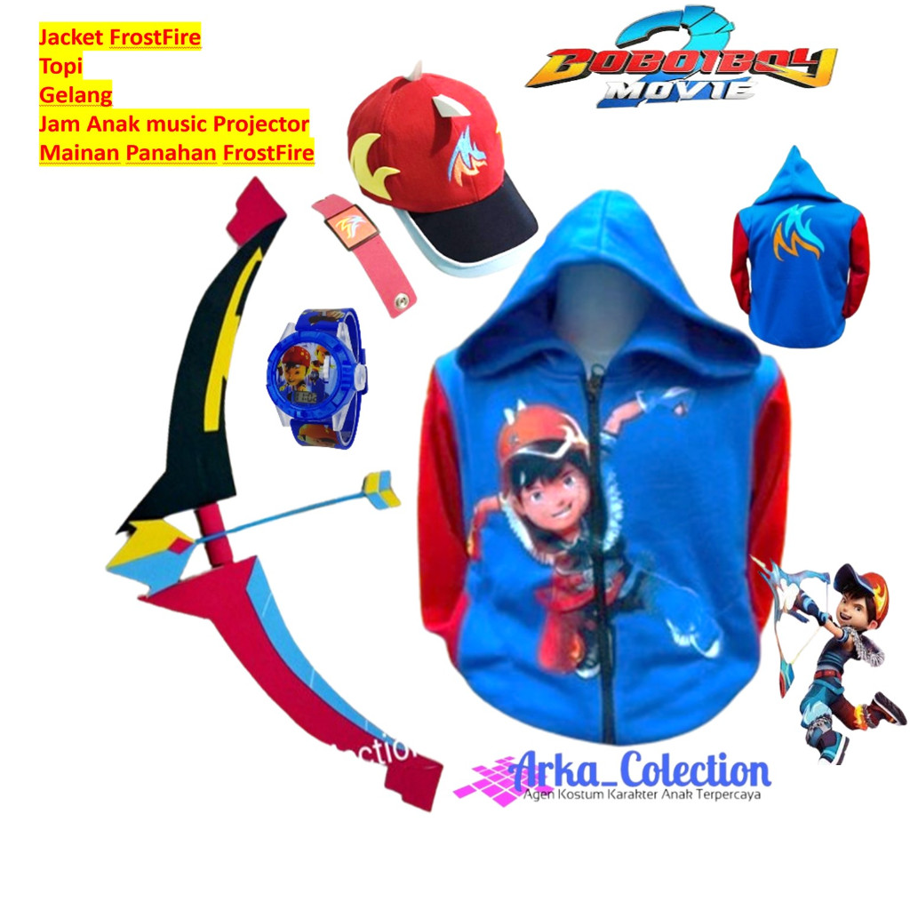 Jacket BOBOIBOY FROSTFIRE Jam tangan Boboiboy