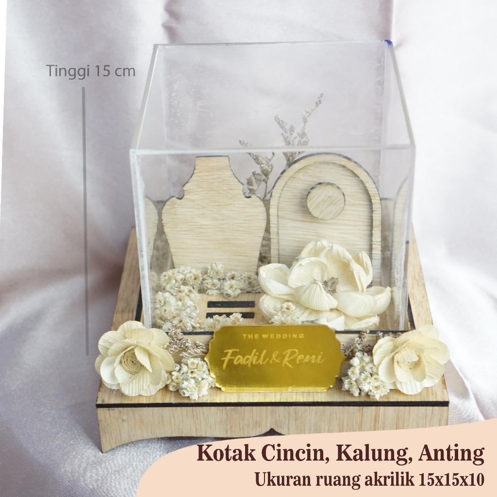 

Kotak Perhiasan Rustic Kayu /kotak cincin / Box Cincin Rustic / Ring Box / + Custom Nama