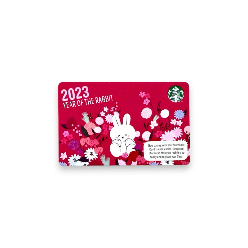 Starbucks Card Year of the Rabbit 2023 Kartu Paper Shio Kelinci Imlek Chinese New Year