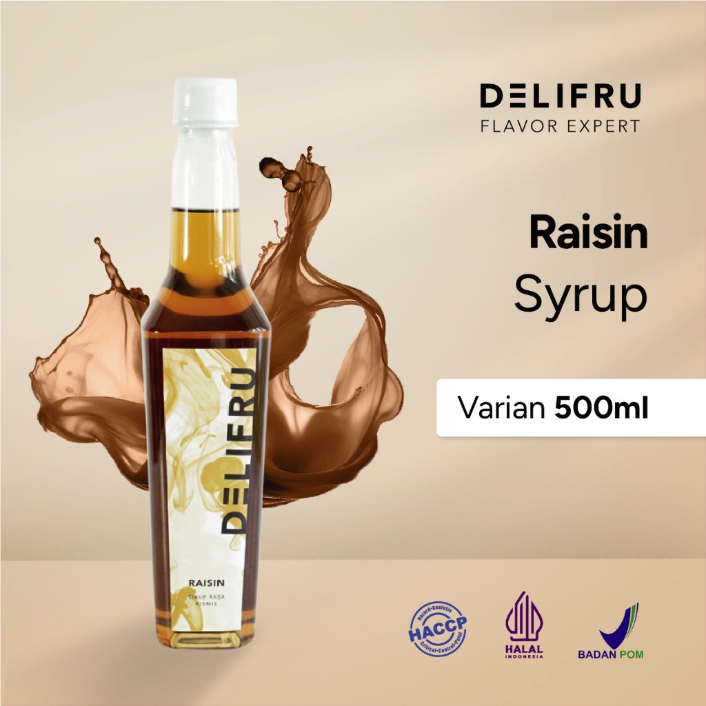 

Syrup Raisin Delifru 500 ml - Sirup Rum Raisin / Kismis Premium