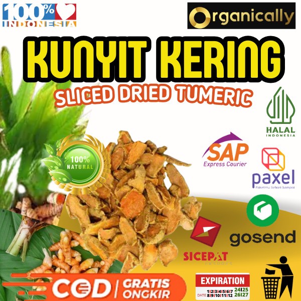 

Kunyit Kuning Kering - Kunir Kuning Iris Rajang Kering 25gr 50gr 100gr