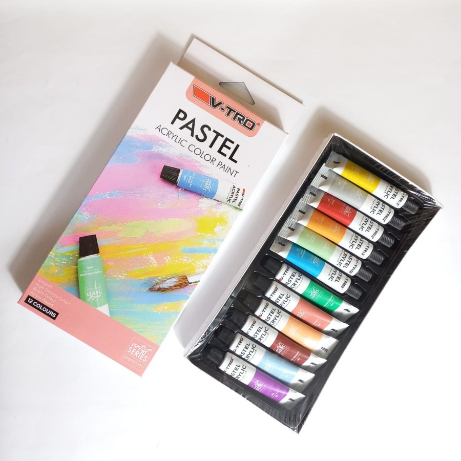 

Cat Akrilik / Acrylic Color Paint Pastel Vitro 12 Warna