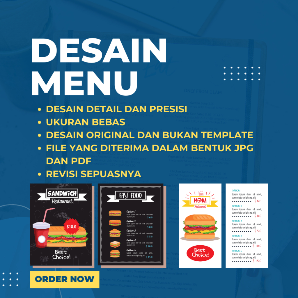 Desain Konten Menu Makan Dan Minuman l Menu F&B