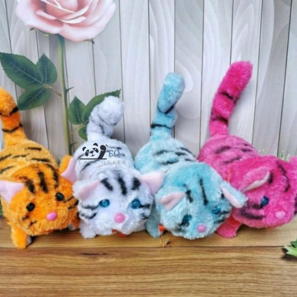 MAINAN KUCING BERJALAN / BONEKA KUCING/ROBOT KUCING BISA BERJALAN