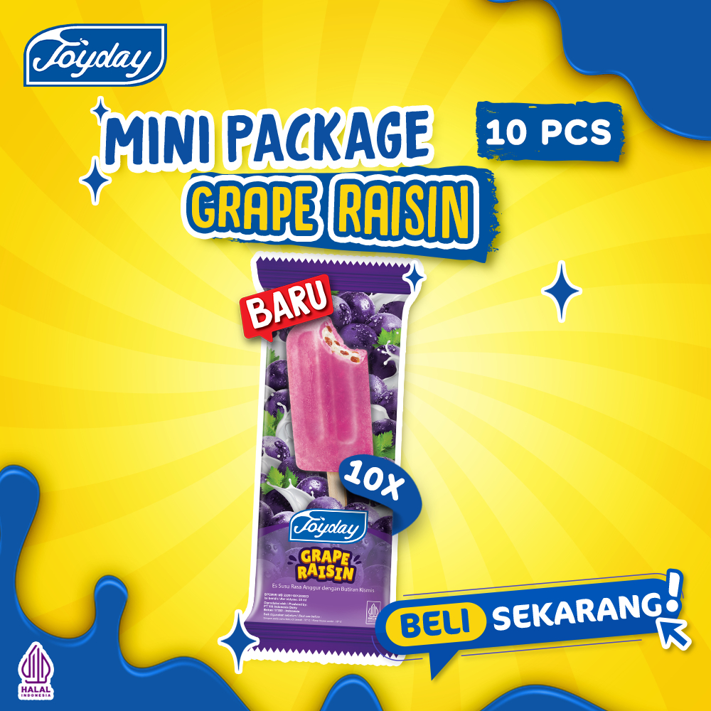 

Joyday Ice Cream Mini Package Grape Raisin - 10pcs Es Krim Stick