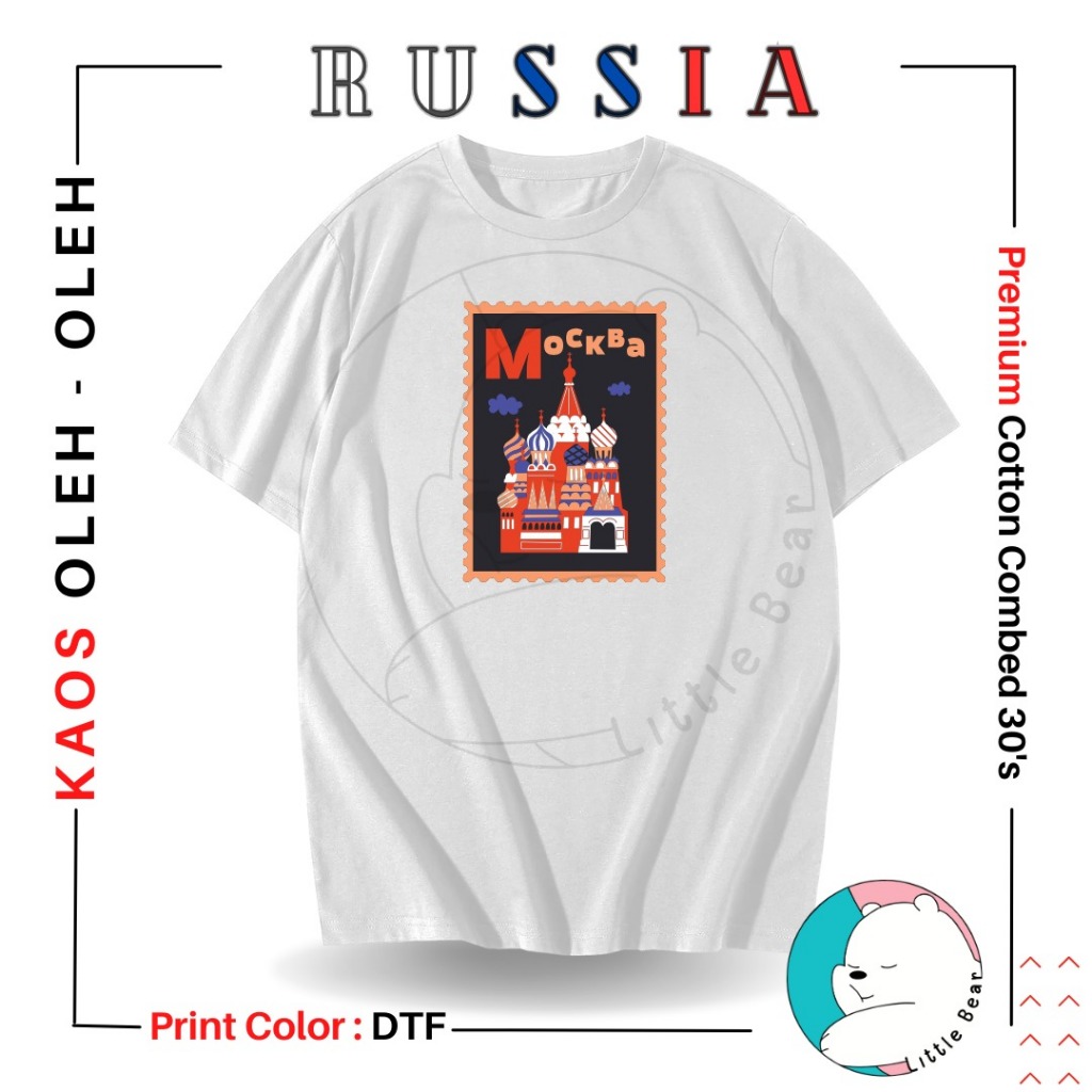 Littlebear KAOS SOUVENIR RUSIA BAJU OLEH-OLEH TYPE 6