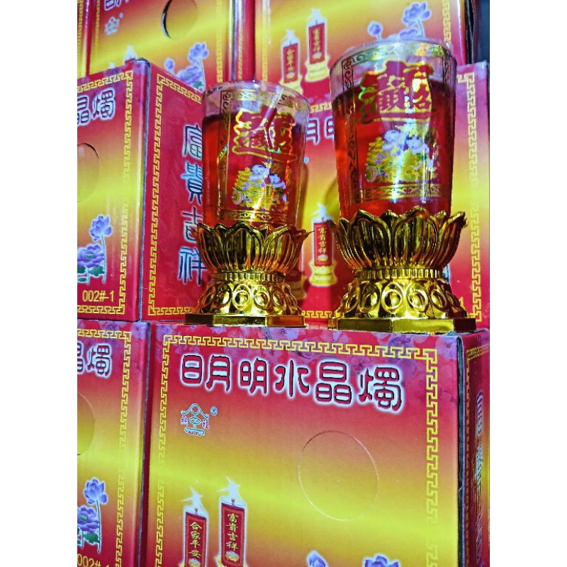 Lilin jelly merah uk.10 cm ( sepasang )