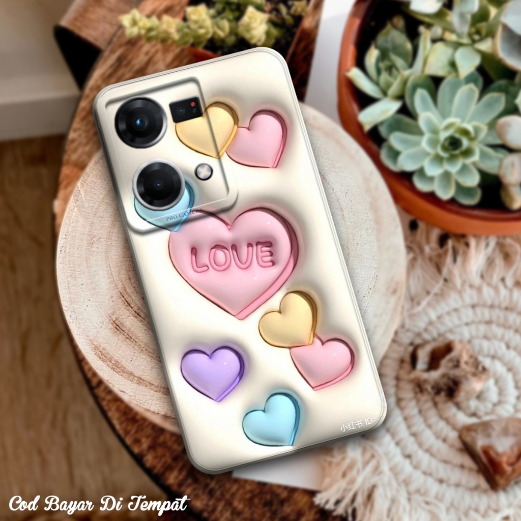 Premium Silicone Full Cover Case Oppo Reno 7 4G Reno 8 4G Cartun 3D Gelombang Softcase Pro Camera Ca