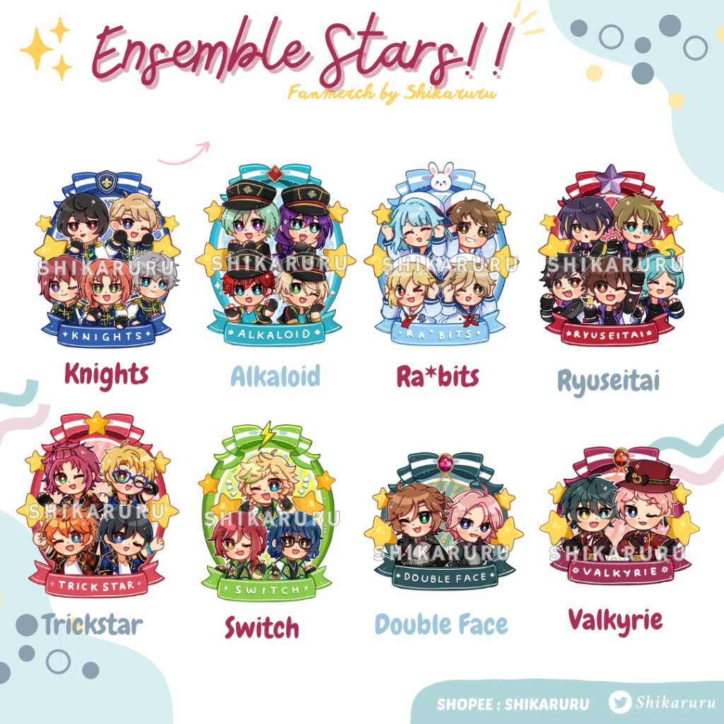 Shikaruru | Ensemble Stars Enstars Fanmerch STICKER READY STOCK