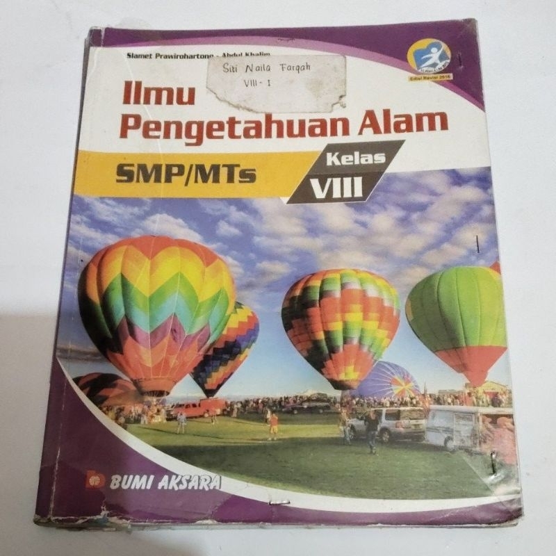 BUKU ORI IPA KELAS 2 SMP PENERBIT BUMI AKSARA