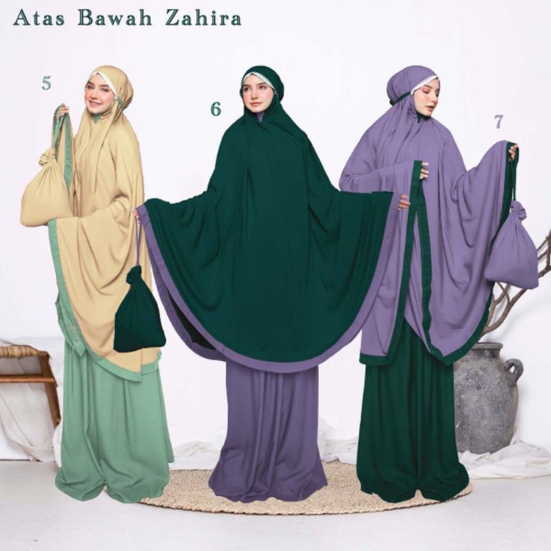 Mukena Hadramaut Atas Bawah Zahira