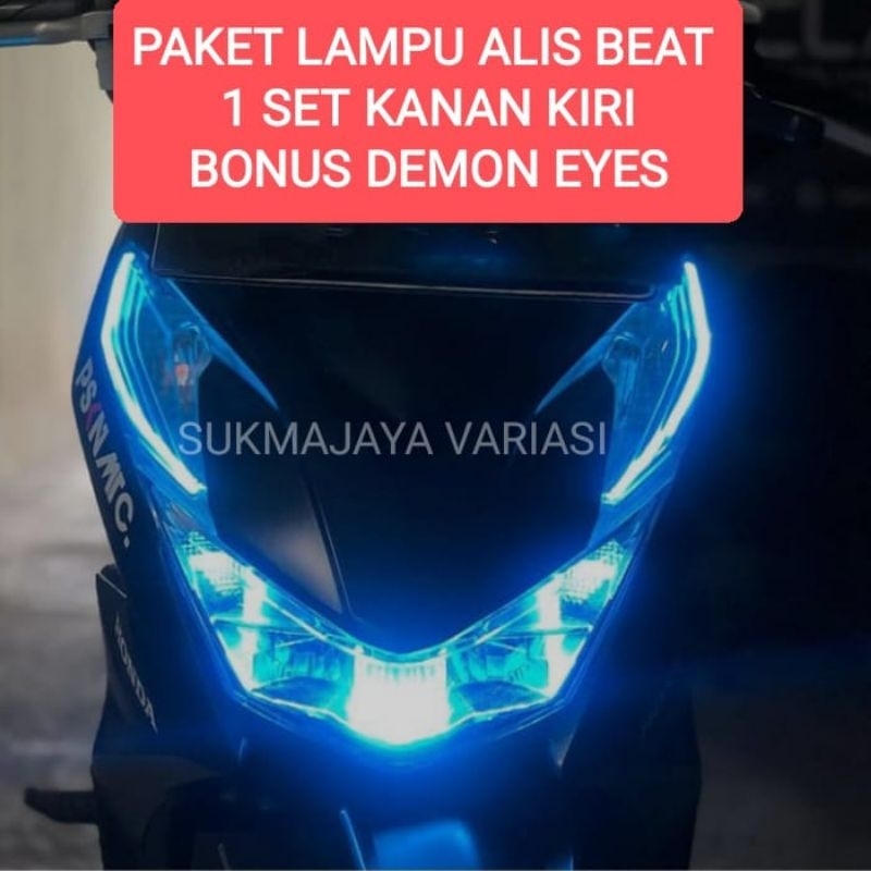 PAKET LAMPU ALIS BEAT KANAN KIRI BONUS DEMON DEVIL EYES