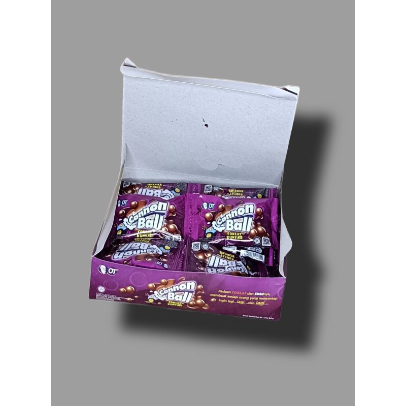 

Cannon Ball Coklat Kunyah Ecer 500 1 Box Isi 24 pcs @5,4 gr