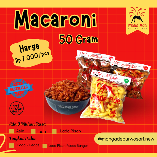 

MACARONI 50GR - MANGADE PURWOSARI