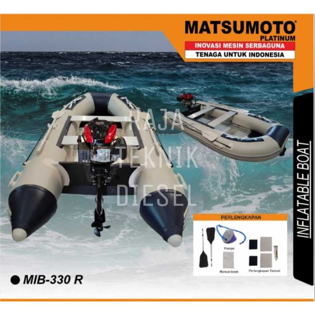 PERAHU KARET MANCING / INFLATABLE BOAT 6 ORANG / RUBBER BOAT MATSUMOTO MIB-330 R