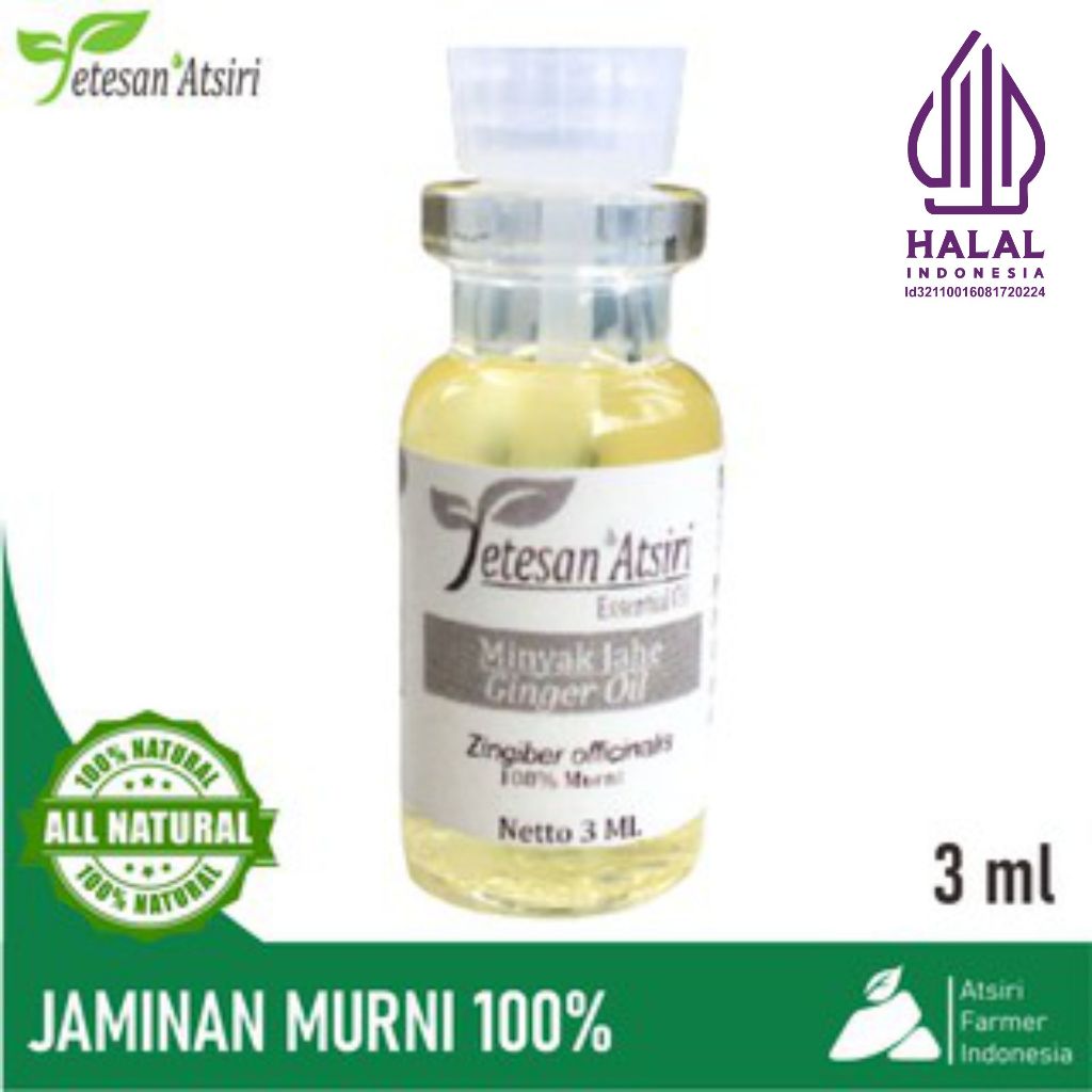 3ml minyak atsiri jahe murni 100% ginger pure essential oil 100% aromatherapy aromaterapi diffuser