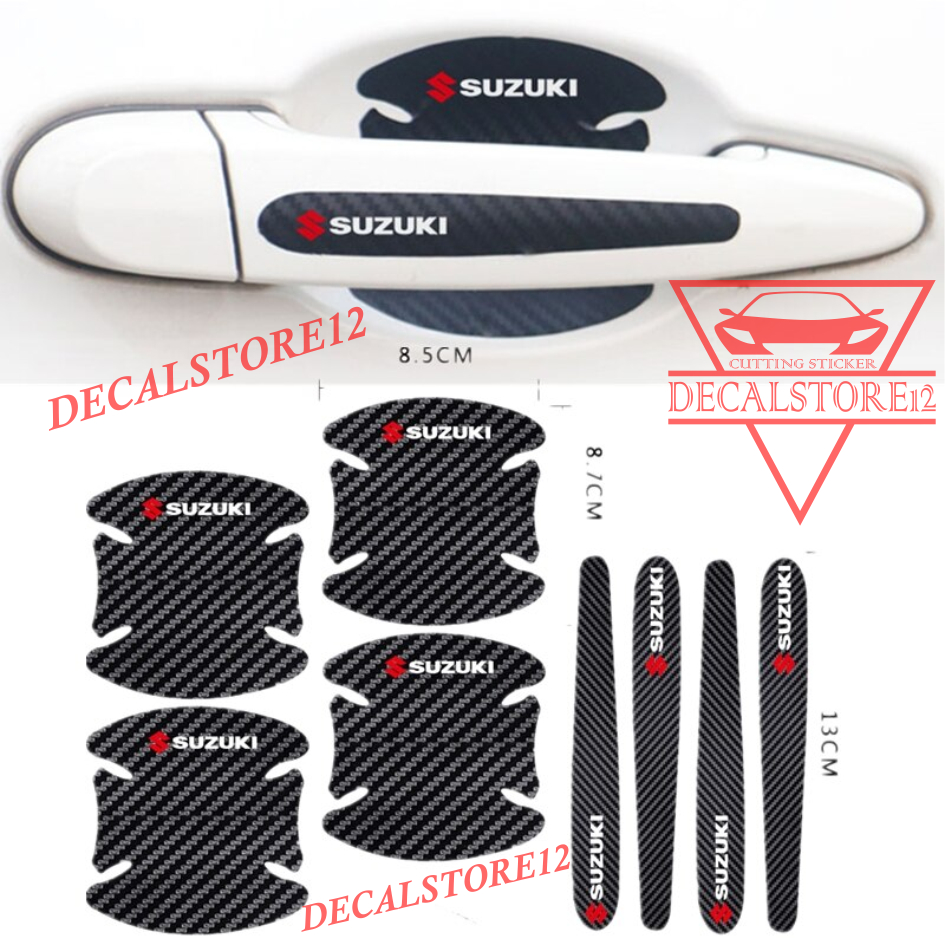 terbaru stiker carbon handel mobil suzuki sticker 8pcs logo suzuki