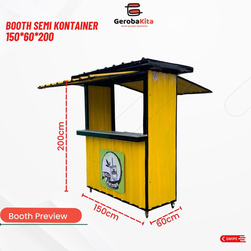 Booth Semi Container Minuman Gerobakita