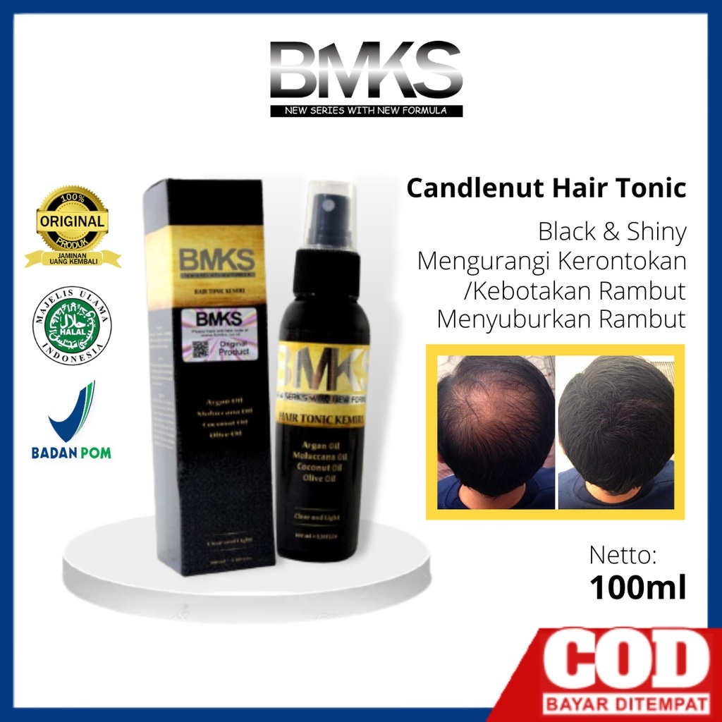 BMKS HAIR TONIC KEMIRI ORIGINAL BPOM MENUMBUHKAN & MENYUBURKAN RAMBUT