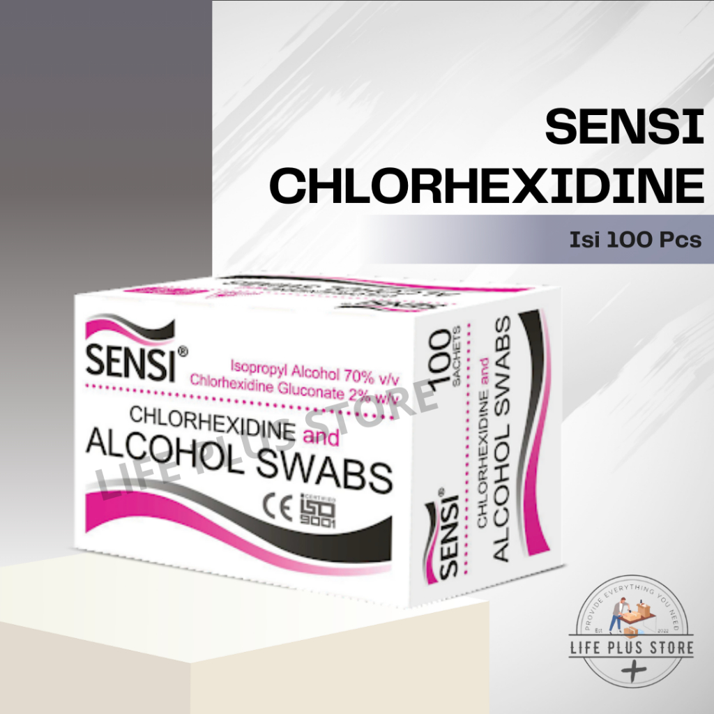 SENSI Chlorhexidine and Alcohol Swabs 100pcs / Tisu Alcohol Sensi Swab