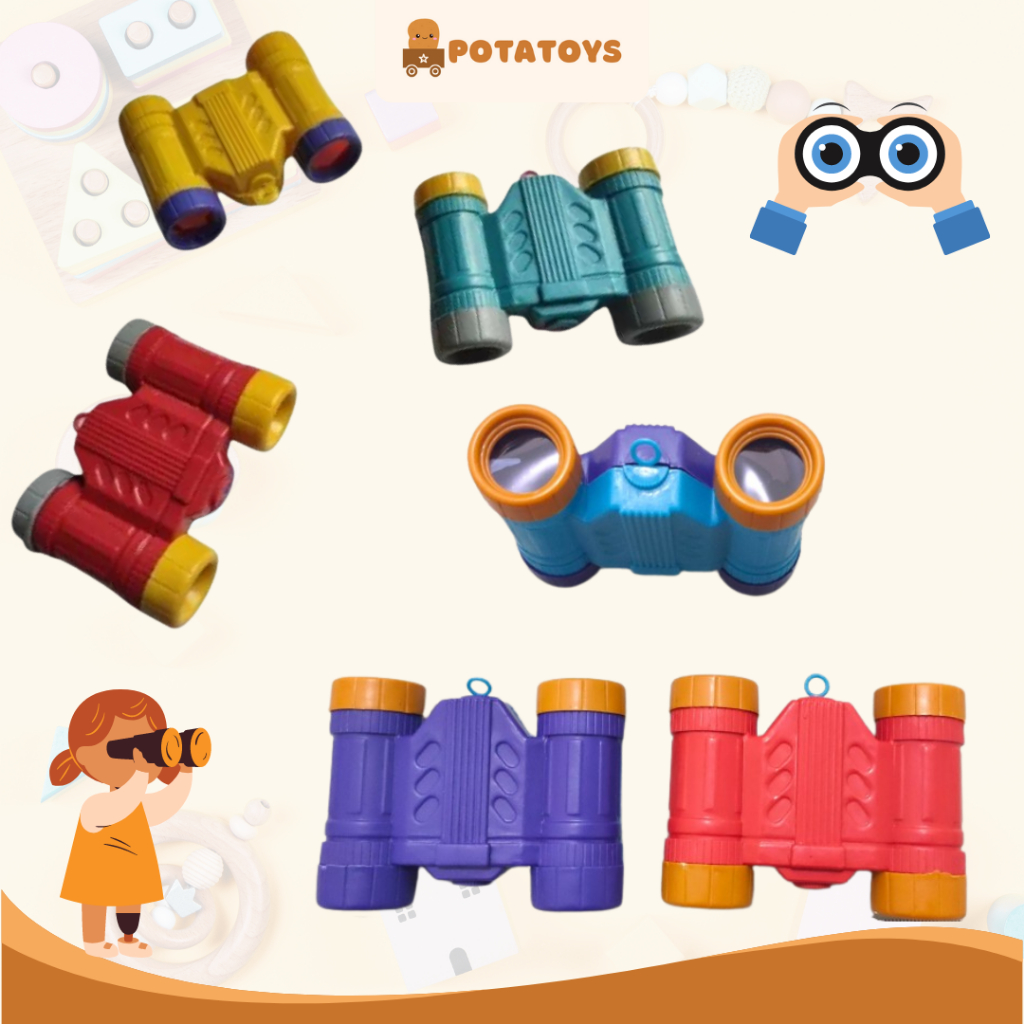 Mainan Edukasi Anak Teropong Mini Teleskop Binocular [ Potatoys ]