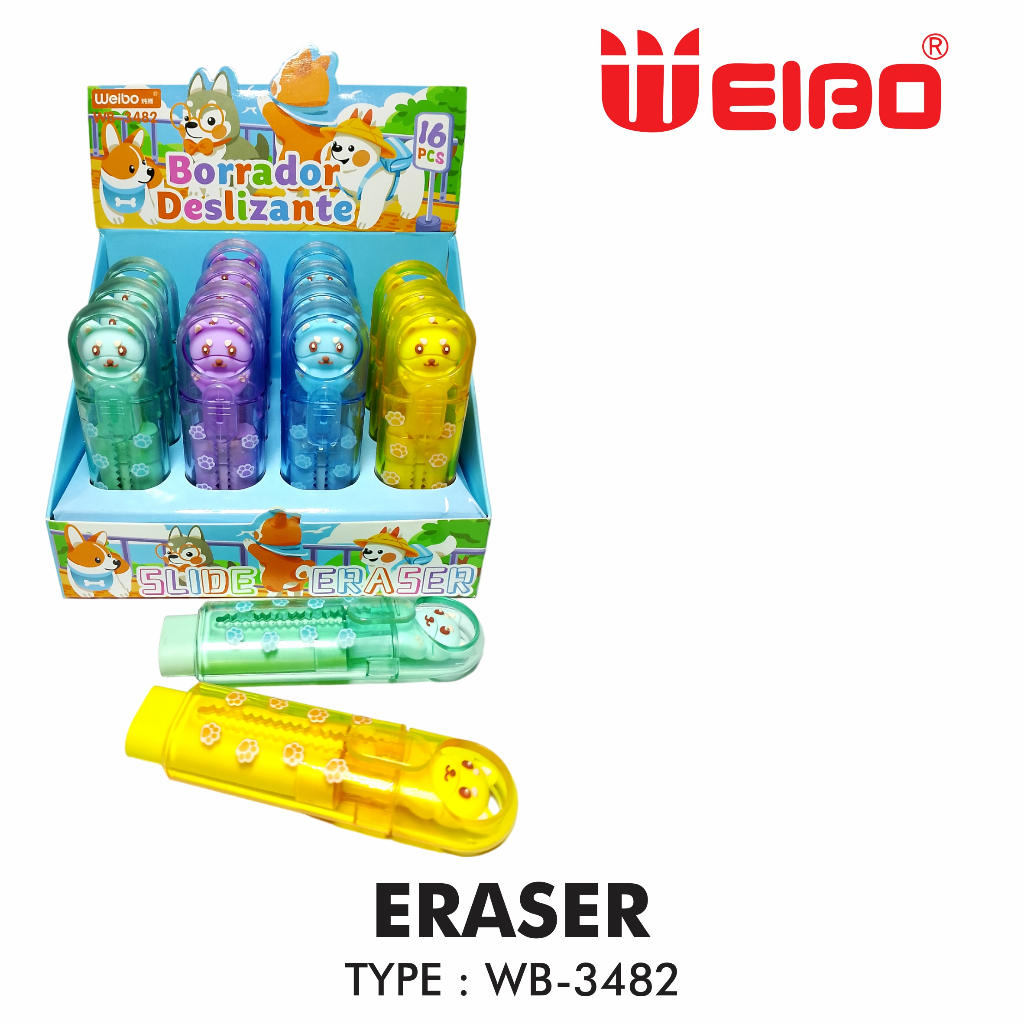 

FYM WEIBO ERASER PUSH WB-3482 KARAKTER LUCU - PENGHAPUS MEKANIK