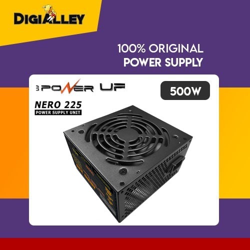 Power Supply Power Up NERRO 225 500WATT PSU 500 Watt Psu 500W Nero