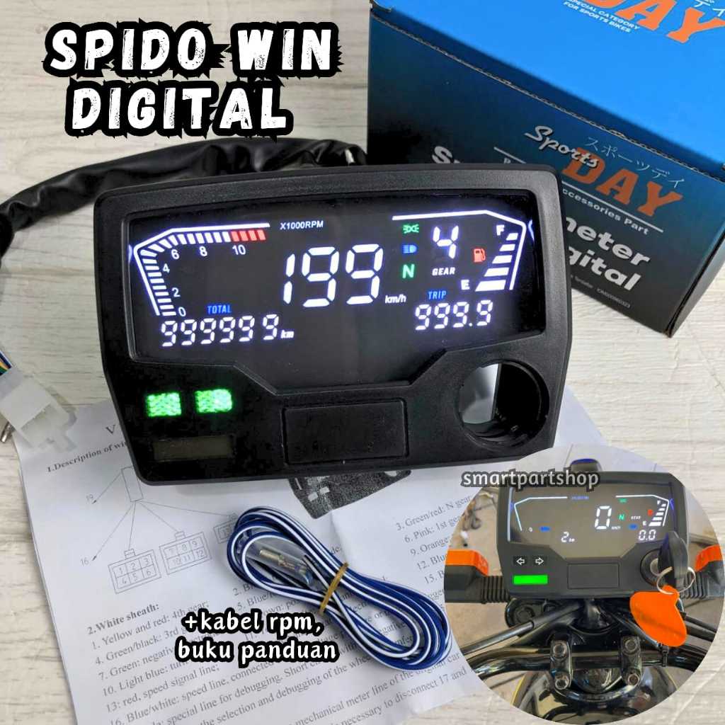 Speedometer Win Digital Spedo Win100 Dijital Spido Digital win 100 Km Honda Win Tahun Tua Dan Muda D