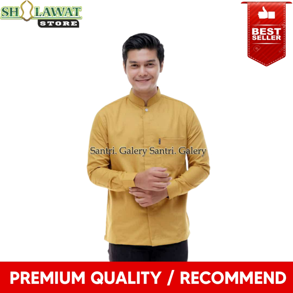 Koko Yamani Premium / Koko Yaman / Koko Pria Dewasa / Baju Koko Pria Lengan Panjang Polos / Baju Kok