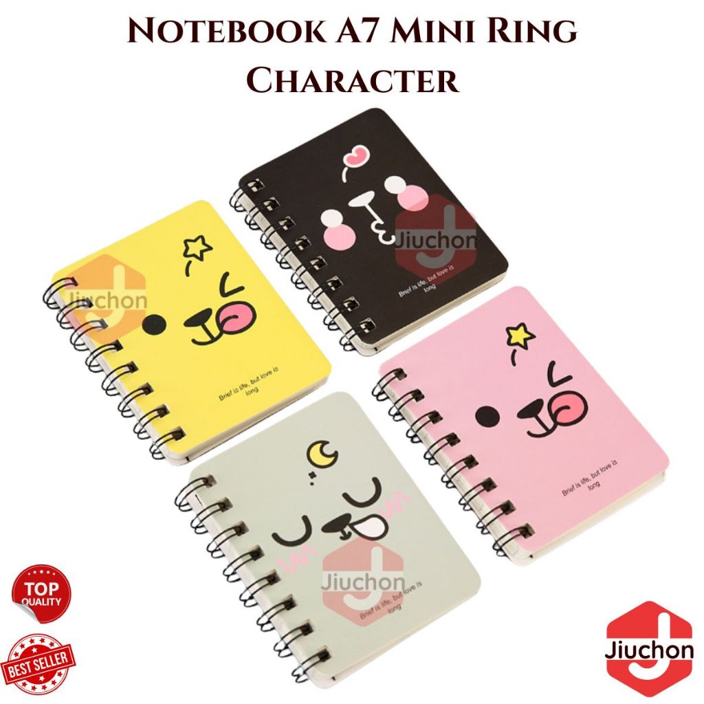 

JIUCHON NOTEBOOK RING MOTIF KARTUN BUKU CATATAN MEMO SPIRAL BUKU TULIS A7 CATATAN RING MINI KARAKTER MURAH